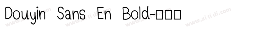 Douyin Sans En Bold字体转换